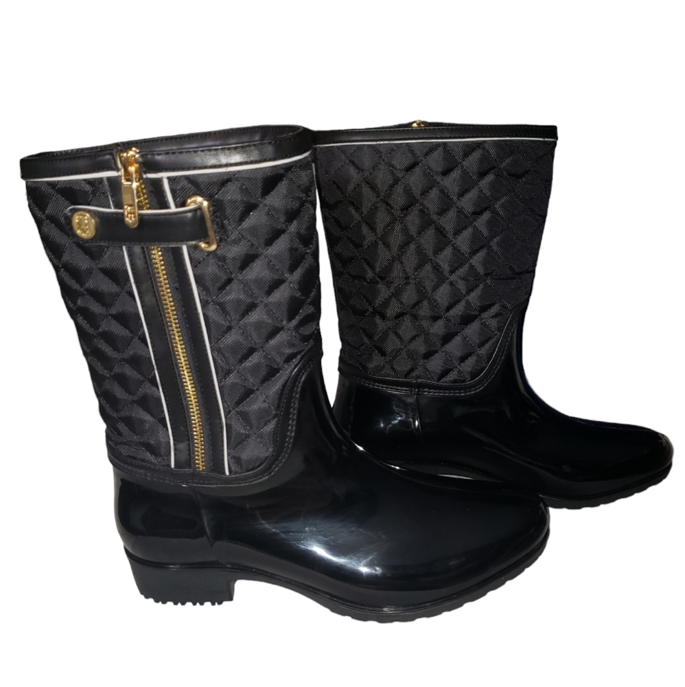 Tommy Hilfiger TWFREEZ Mid Calf Rain Boots sz.10
